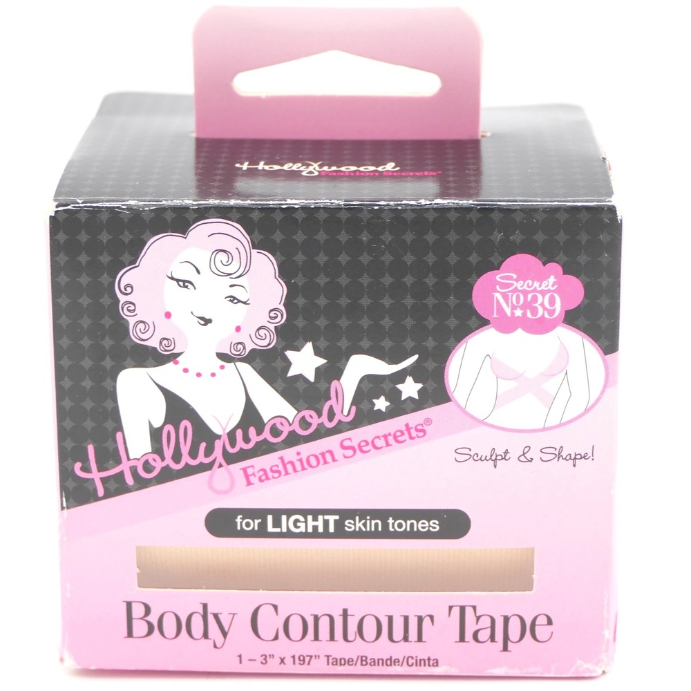 Hollywood Fashion Secrets Body Contour Tape For Light Skin Tones 3" x 197" Long